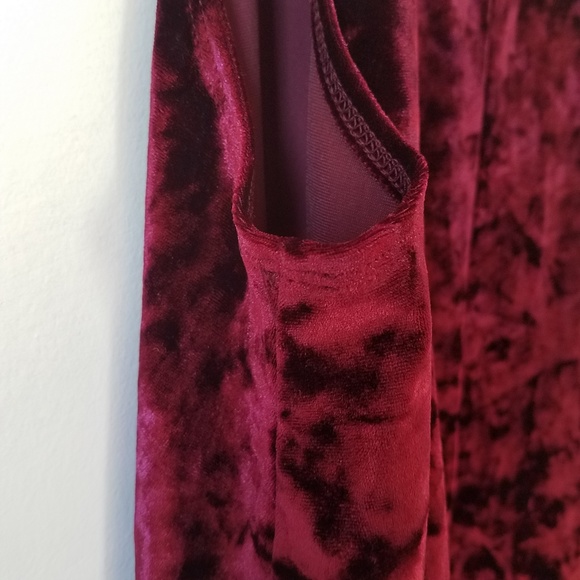 Arizona Jean velvet mini dress, Burgundy, S - Picture 8 of 8